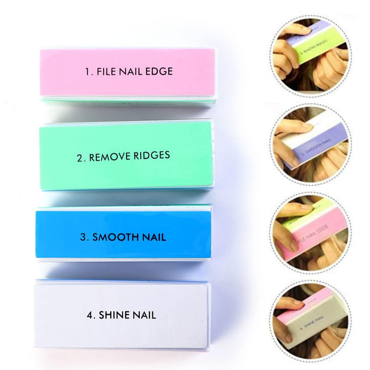 CRNXOMP Nail Buffer Professional Nail Buffer Block Reusable Nail File Buffer Polishing Block 4 Way Shine File Polish Nail Manicure Tool for Shiny Nails Manicure & Pedicure