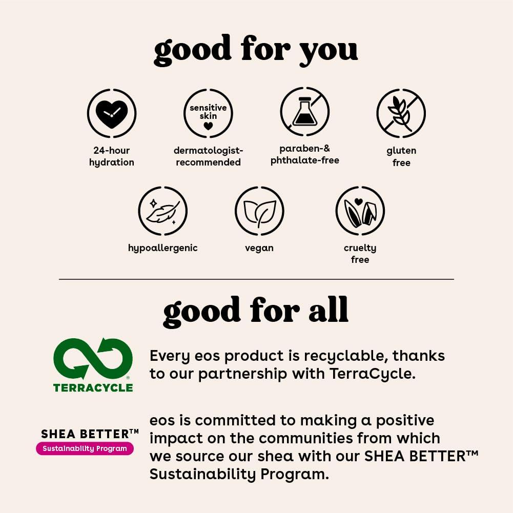 eos eos Shea Better Body Lotion Set- Vanilla Cashmere & Coconut Waters, 16 fl oz, 2-Pack