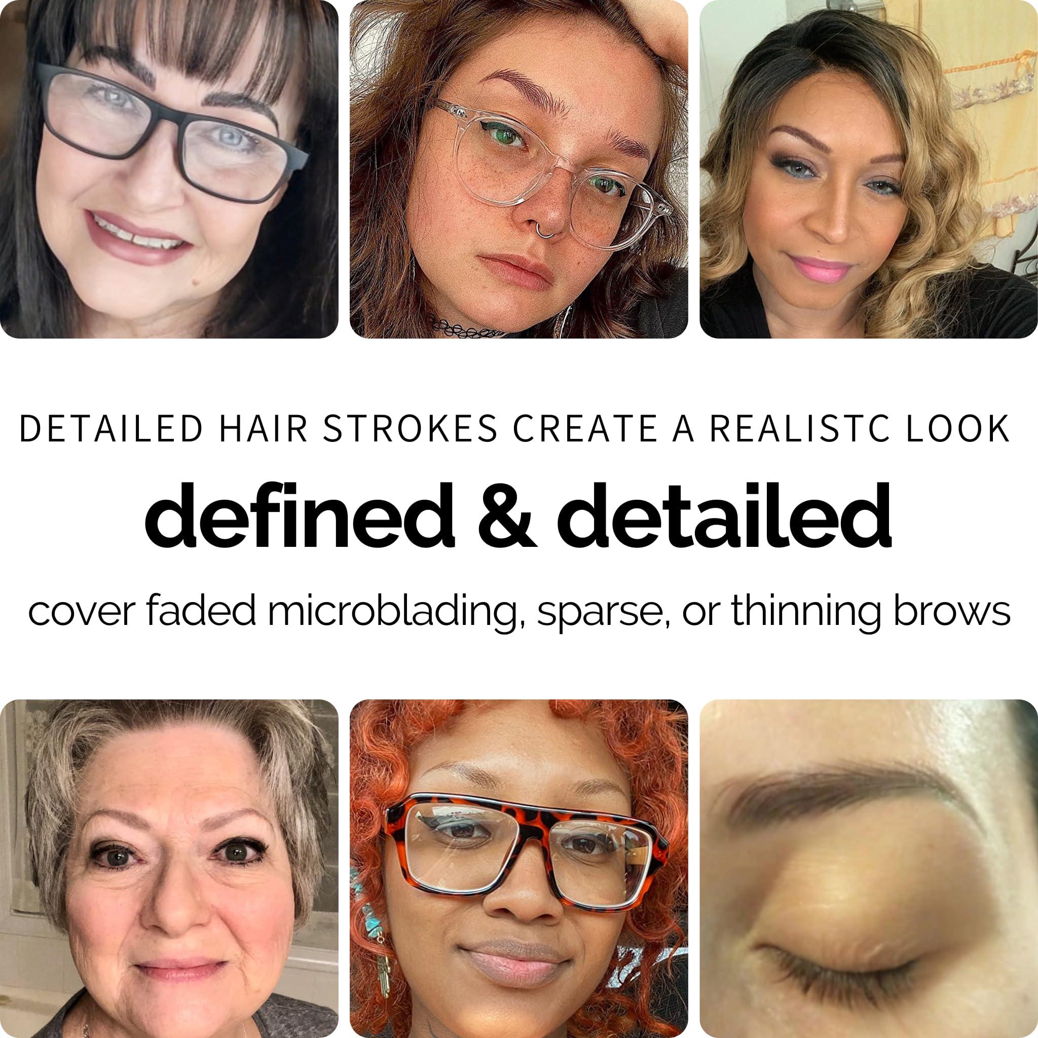 Brows by Bossy Brows by Bossy Studio & Co Temporary Eyebrow Tattoos Waterproof Eyebrow Stickers, False Tattoos Hair Like Peel Off Instant Transfer Brow upward taupe