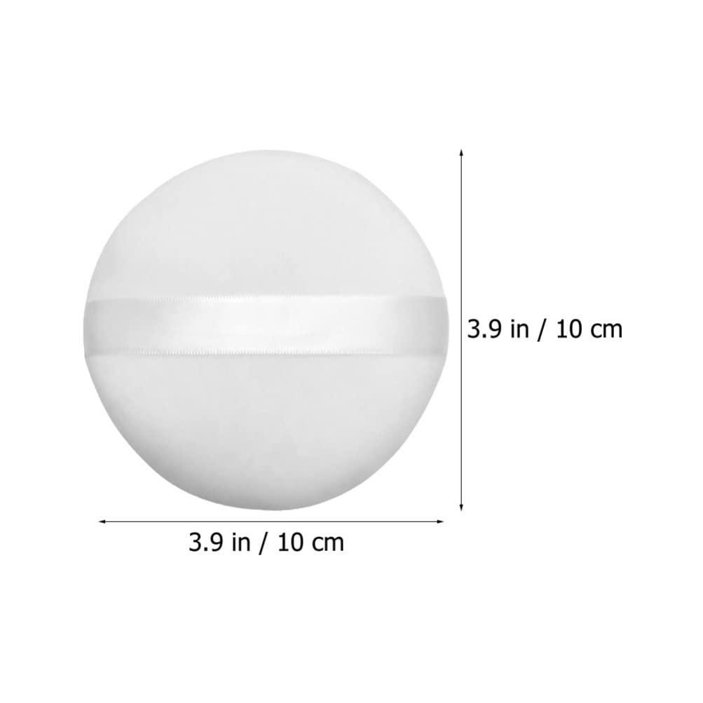 FOMIYES FOMIYES 4pcs Large Round Powder Puff Large Powder Puff Plush Makeup Powder Puff Body Puff Round Crackers Loose Powder Ribbon Powder Puffs Cosmetic Puffs Powder Makeup Puffs Fluffy Decorate