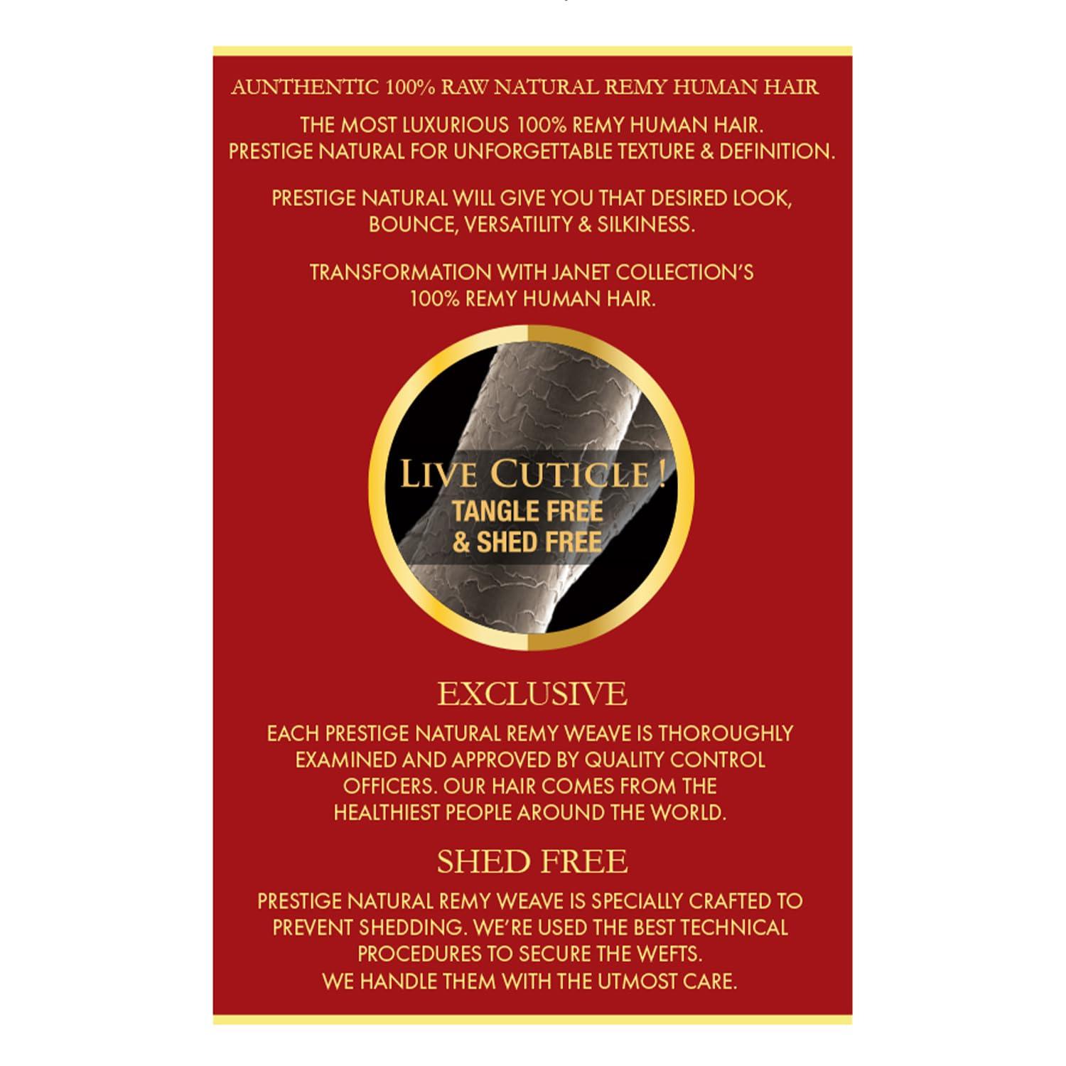 Janet Collection Janet Collection Raw Natural Remy Human Hair Weave 16A Prestige WVG (12\"-26\") (NATURAL, 22 Inch)