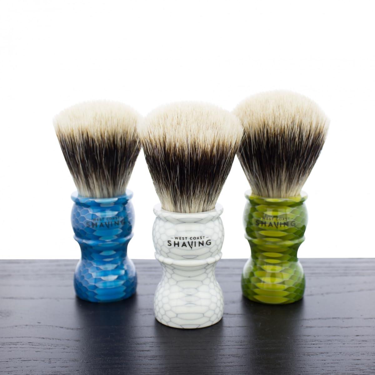 West Coast Shaving West Coast Shaving Finest Badger Shaving Brushes, Honeycomb, 26mm (Blue, 26mm)