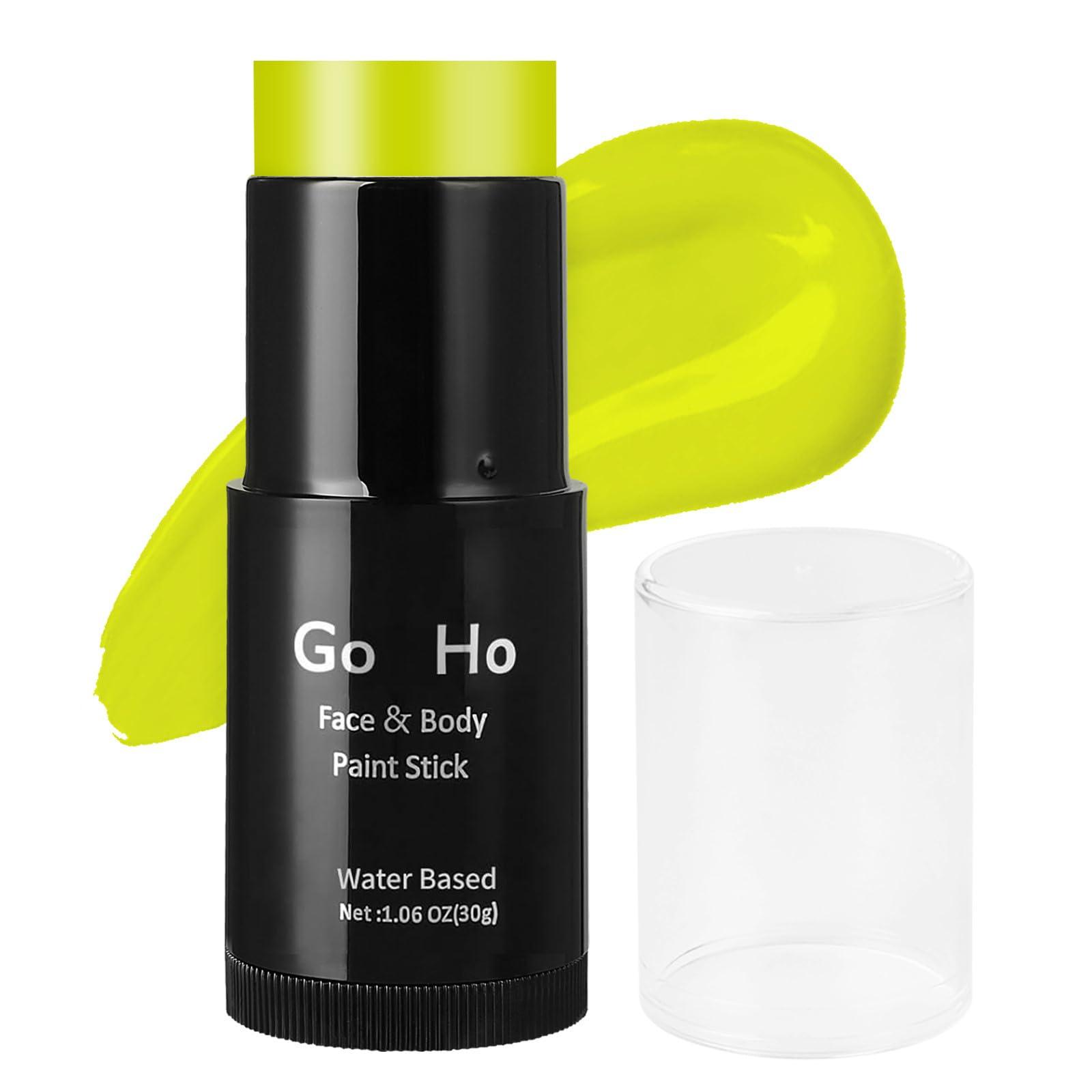 Go Ho Go Ho Ogre Green Face Paint Stick,Water Based Washable Face Body Paint,Non-toxic Full-coverage Cream Ogre Green Body Paint for Adults Children Halloween Cosplay SFX Makeup