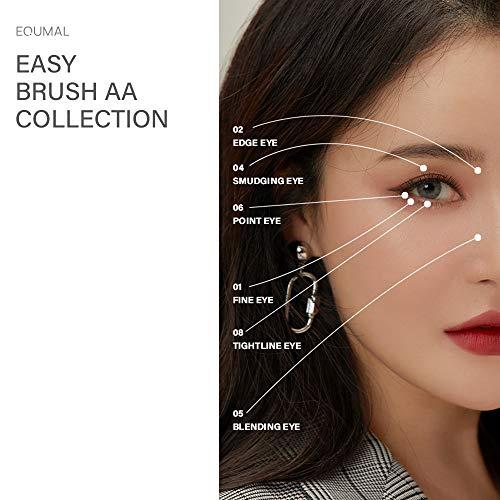 EQUMAL EQUMAL Makeup brush set 8pcs with Soft Synthetic hair, Comfortable handle, Eye shadows Face brush Kit 03, CONTOURING FREEPASS COLLECTION