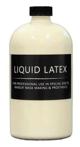 MATS Liquid Latex 8 oz - Professional Grade for Special Effects Makeup, Prosthetics and Mask Making - Dries Translucent - Not Runny - Can be tinted with paint or makeup