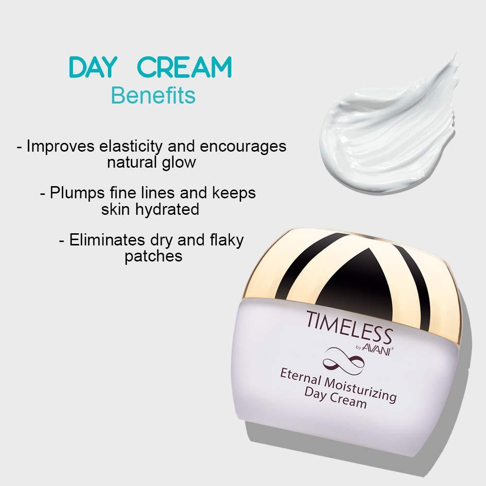 AVANI Dead Sea Cosmetics Avani Timeless Eternal Moisturizing Day Cream | Enriched with Collagen, Caviar, & Vitamin E | Smooths Wrinkles Leaving Skin Soft & Refreshed - 1.7 fl. oz.