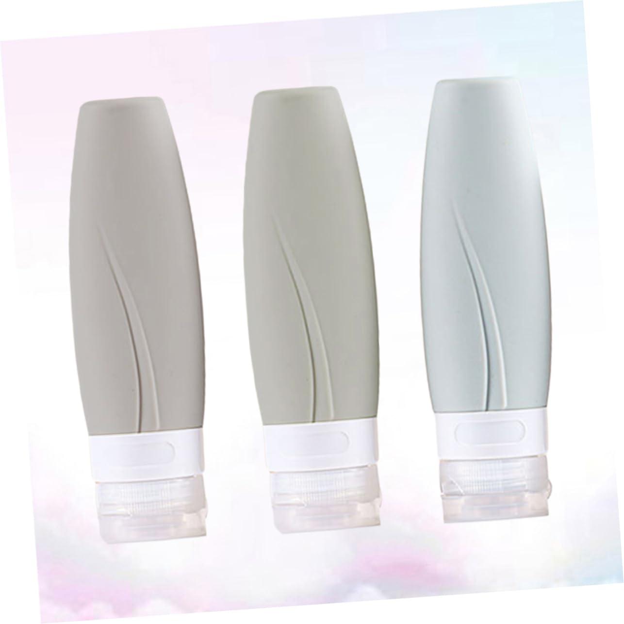 NOLITOY NOLITOY 3pcs Cosmetics Bottles Mini Washing up Liquid Travel Refillable Squeezable Bottles Travel Size Bottles Empty Subpackaging Bottles Silicone Refillable Bottles Lotion Bottles