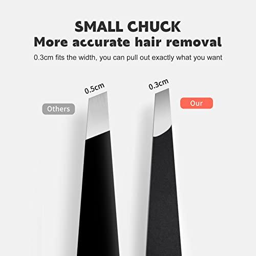 ZERNBER Eyebrow Tweezers for Women ZERNBER Best Precision Tweezers for Men Chin Hair Professional Tweezer for Facial Hair Remover