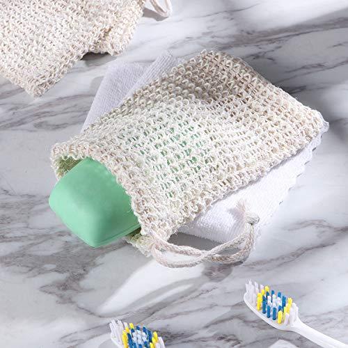 OUNONA OUNONA 3Pcs Soap Saver Bag Natural Sack Soap Net Pouch for Bath and Shower Use