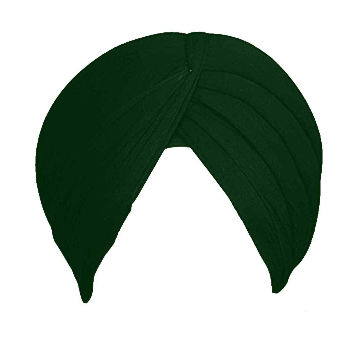 HotDeal Sikh Punjabi Turban Pagri Pagg Headwear Headwrap Pagdi Dastar Full Voile Double Stitch 7.5 Meter Bottle Green