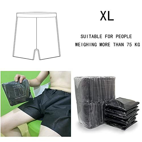 Starrise 50 Pcs Disposable Paper Shorts Medical Salon unisex Black Boxer Shorts Nonwoven Exam Massage Spa Underwear (50pcs)