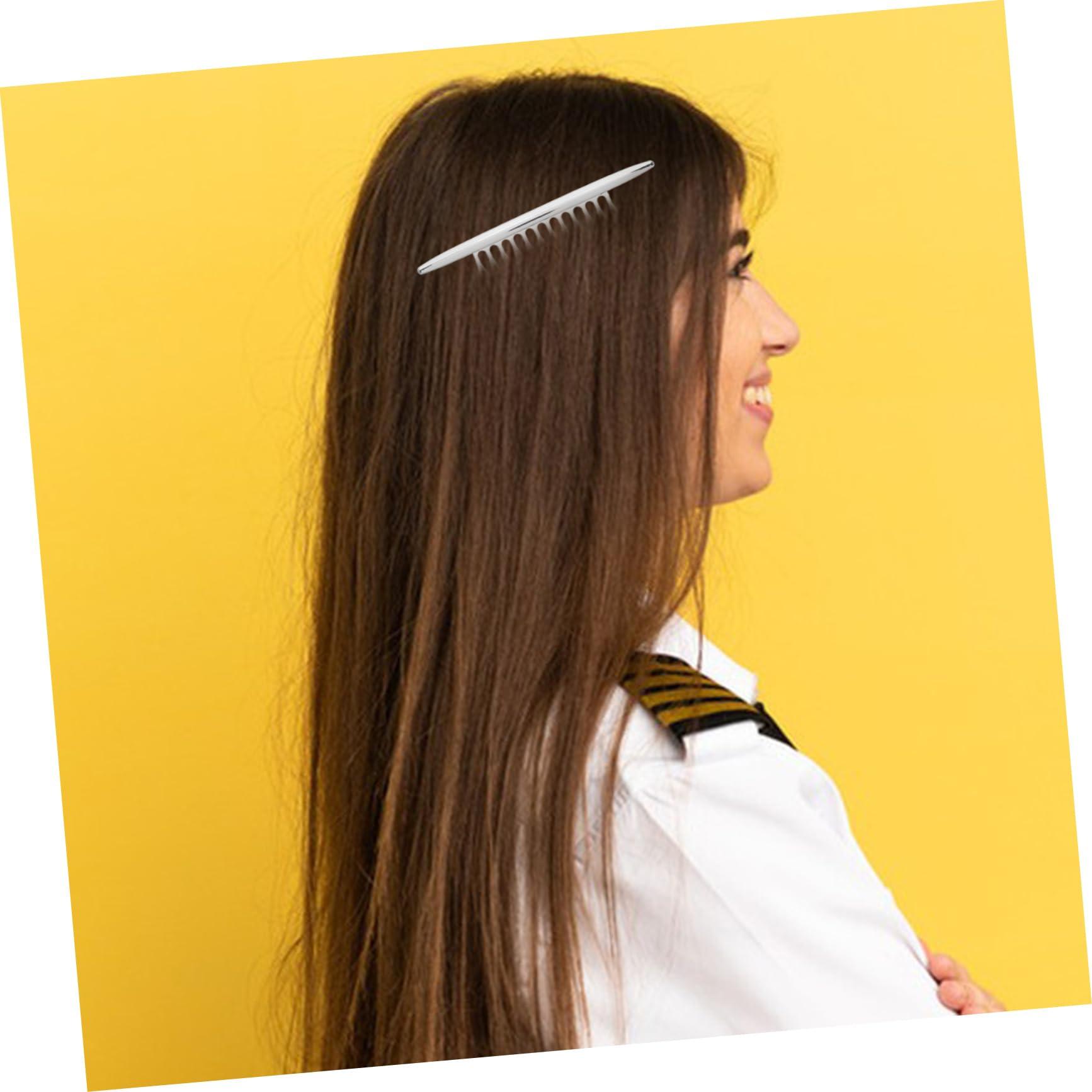 MERRYHAPY MERRYHAPY 2pcs Simple Alloy Comb Styling Hair Clips Womens Hair Accessories Side Comb Hair Clip Cellulose Combs Barrettes for French Hair Side Combs Hair Comb for Women Side Comb Clip