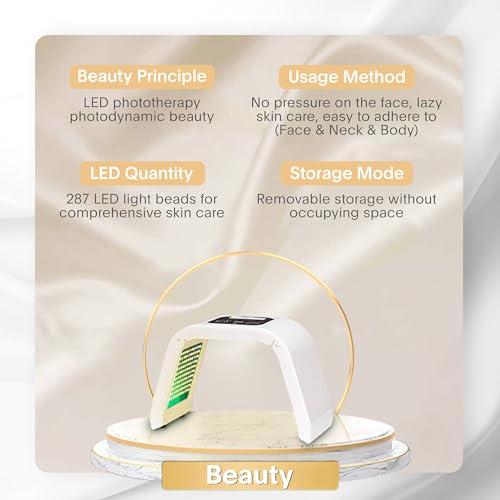 Fxtiaa Fxtiaa LED-Face-Light-Therapy, 7 in 1 Color LED Face Mask Facial Body Beauty Equipment