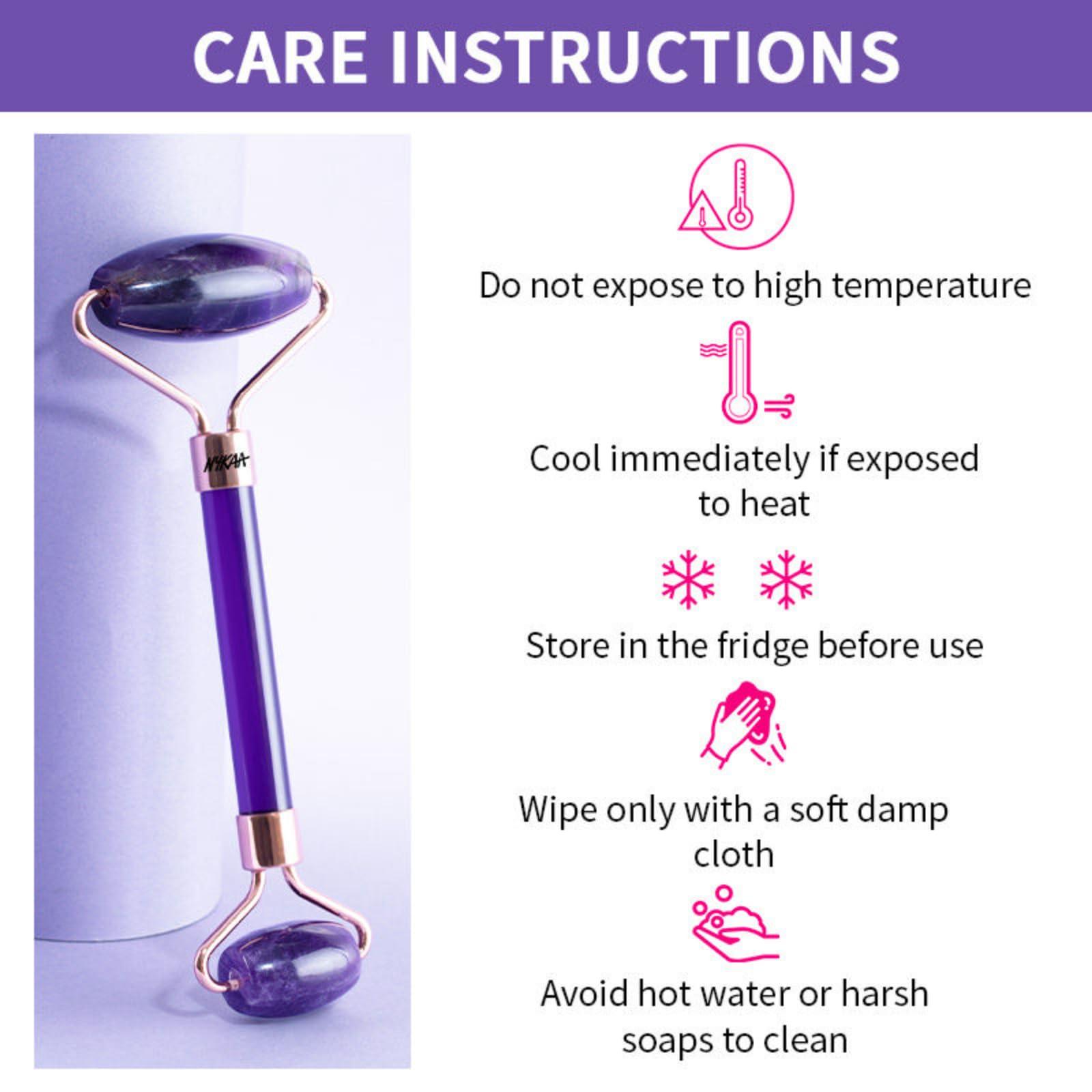 Nykaa Naturals Nykaa Naturals Amethyst Face Roller - Diminishes Fine Lines and Wrinkles - Natural Crystals for Skin Calming - Tones and Sculpts Skin - 1 pc