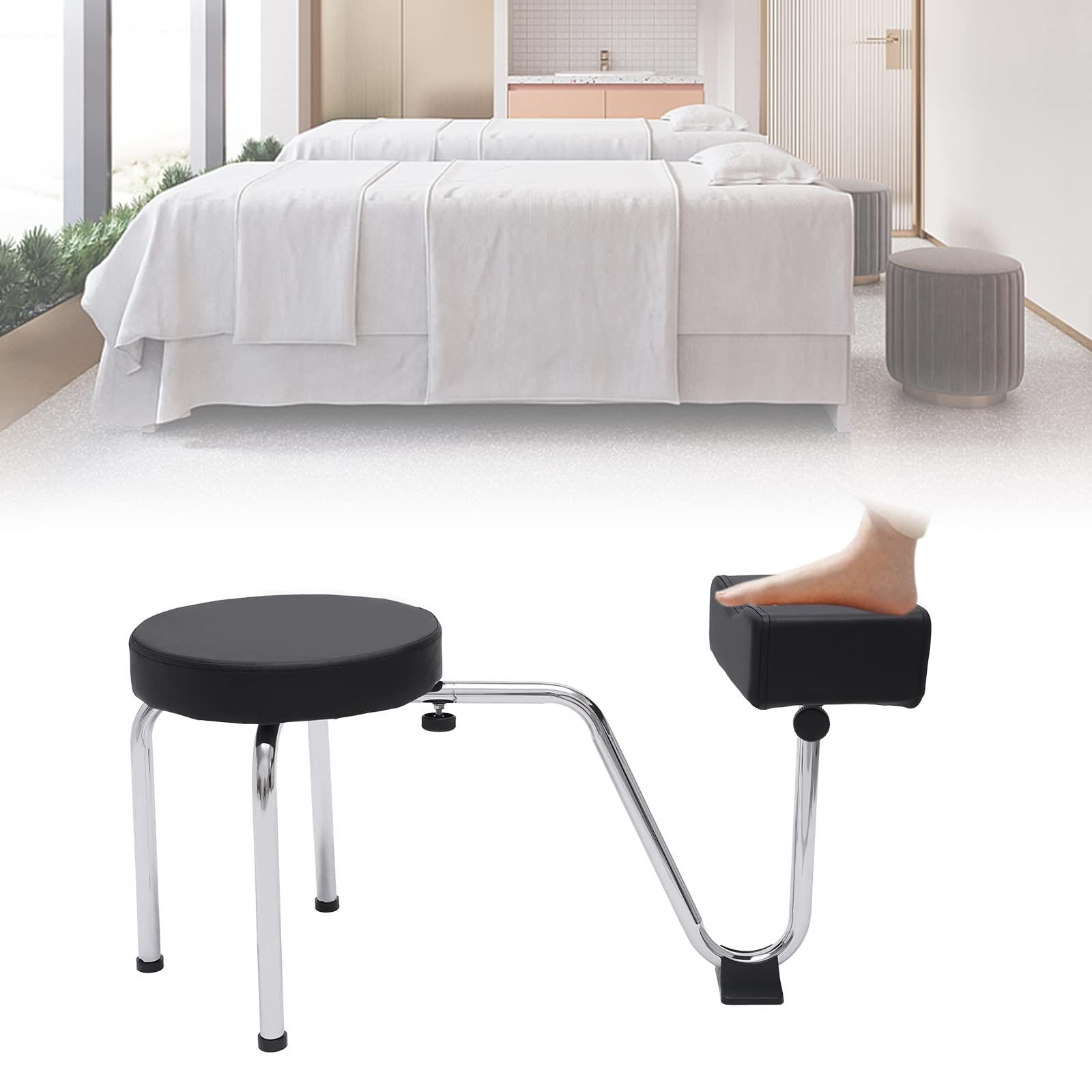 VPABES VPABES Portable Pedicure Stool with Footrest, Height Adjustable Leg Rest Pad Pedicure Chair Foot Rest Stand Manicure Nail Station for Spa Beauty Salon Studio Equipment Supplies