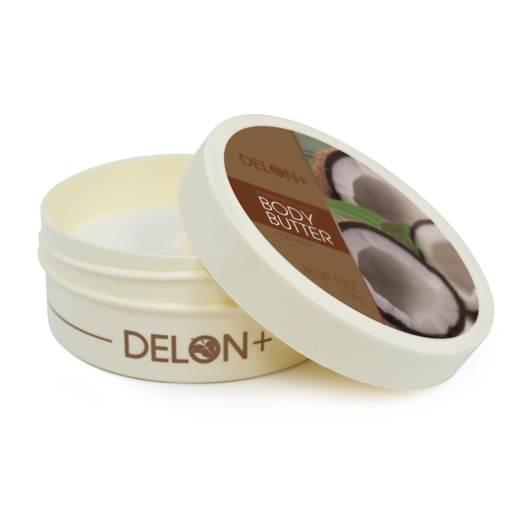 DELON DELON Intense Moisturizing Body Butter, Coconut, 4 Count