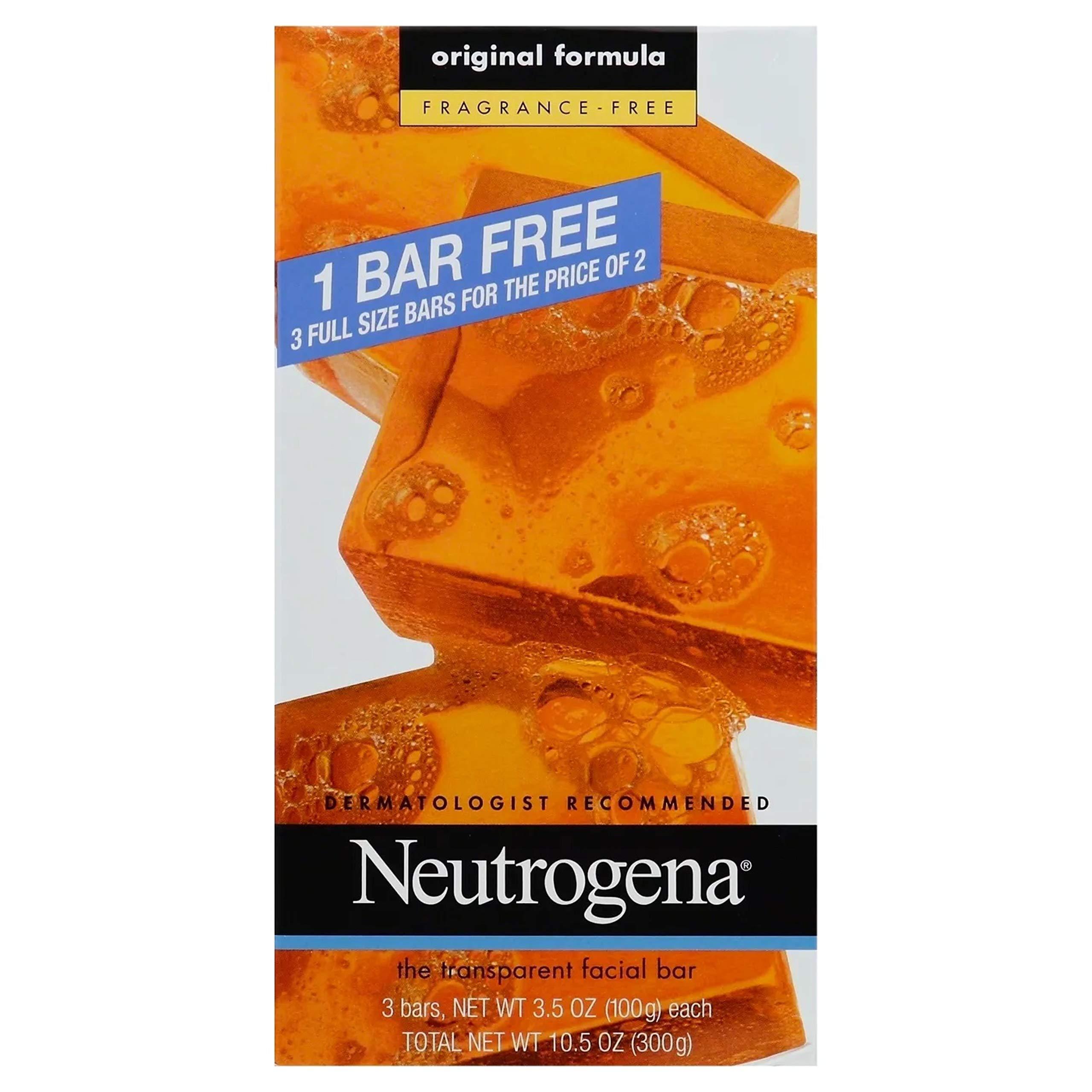 Neutrogena Neutrogena Transparent Facial Bar Unscented Pack, (Pack of 6)