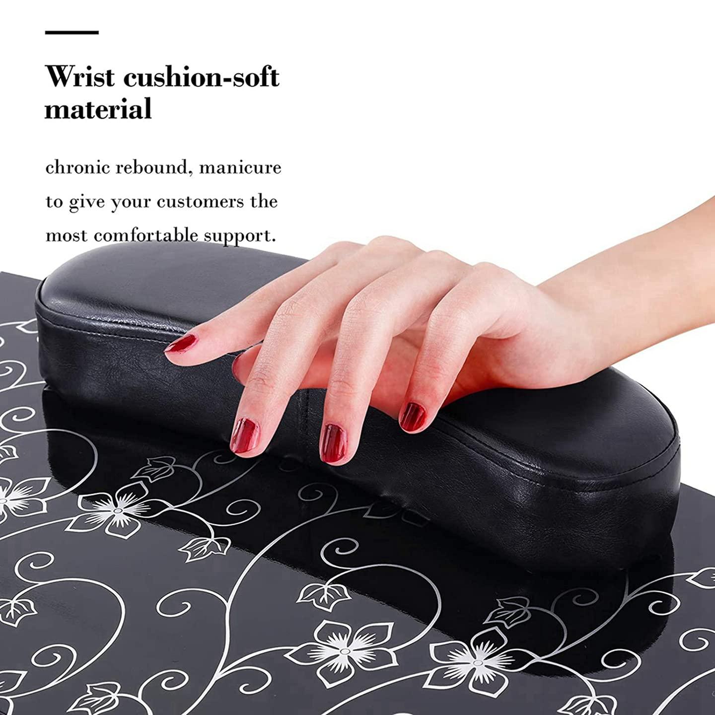 beautylife Manicure Table Portable Nail Desk Foldable Nail Tech Table with Large Drawer, Lockable Wheels