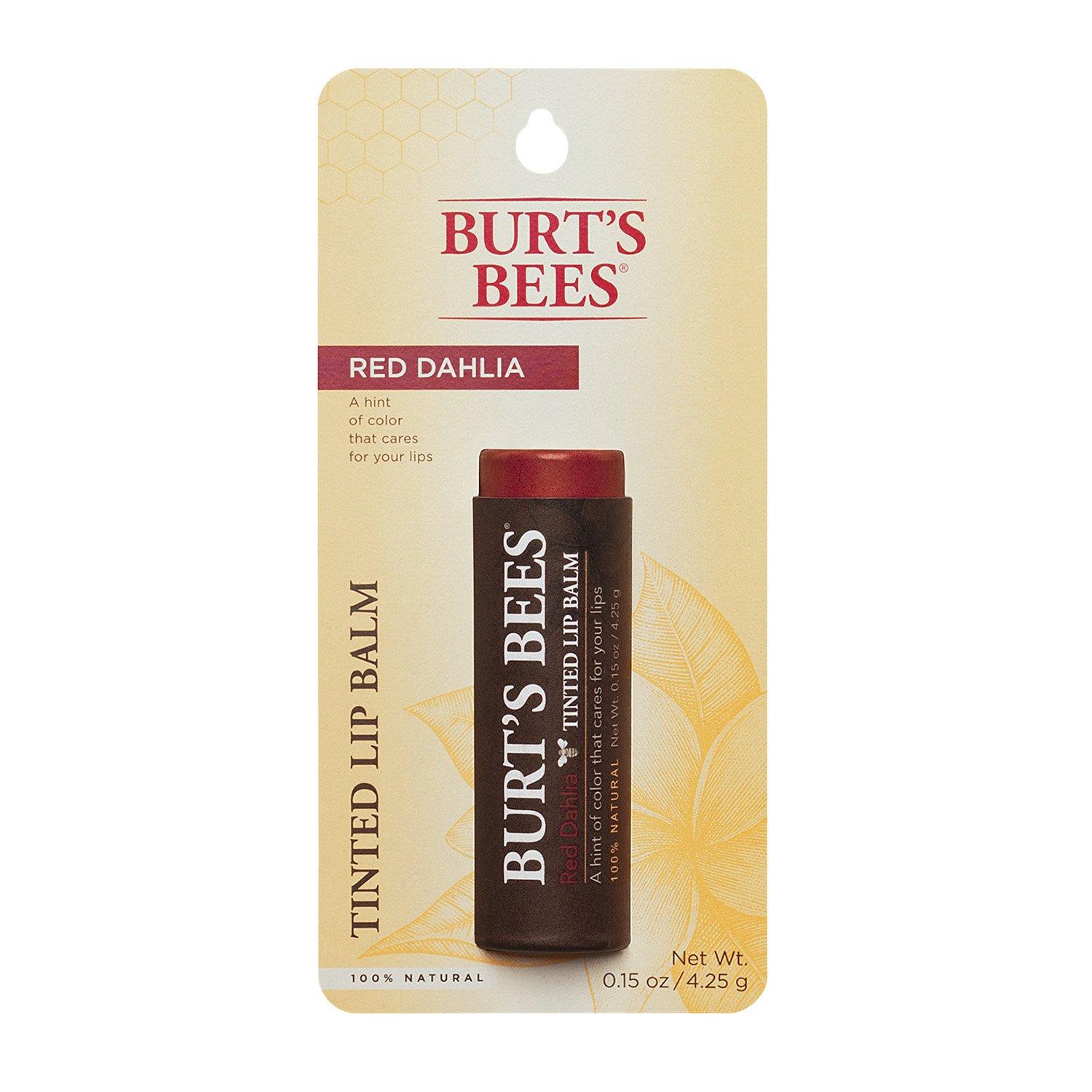 Burt\'s Bees Burt's Bees 100% Natural Tinted Lip Balm, Red Dahlia with Shea Butter & Botanical Waxes 1 Tube