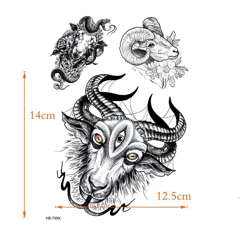 TTHUONG THATHU Minotaur Minotaulos Waterproof Temporary Tattoo Sticker The Flash Tatoo Tatouage Temporaire Henna Tattoos Tattoo Men
