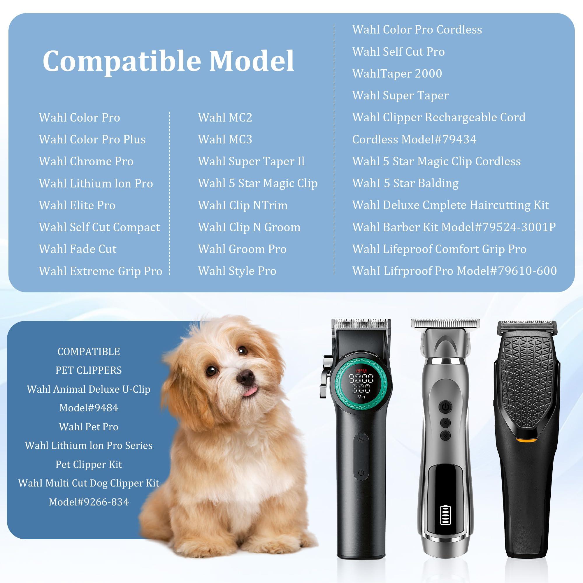 CR8GR8 Professional Hair Clipper Guides: 1 & 1/4", 1 & 1/2", 2" Combs, Fits Wahl Clippers (White)
