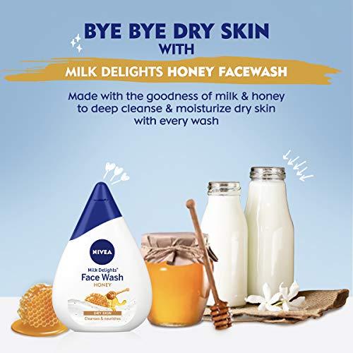 NIVEA NIVEA Face Wash, Milk Delights Moisturizing Honey(Dry Skin), 100ml