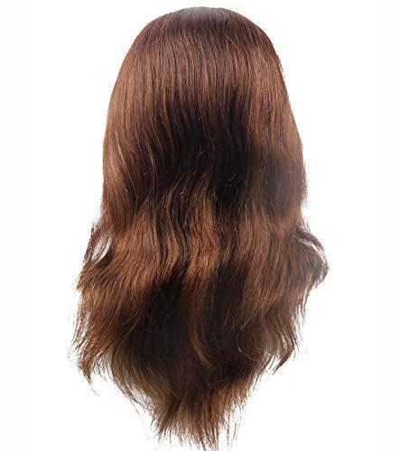 Zenyinfa Mannequin Head with 100% Human Hair Hairdresser Training Head Manikin Cosmetology Doll Head Salon Training Practice Head with Blonde Human Hair Styling Dye Cutting with Clamp Stand.