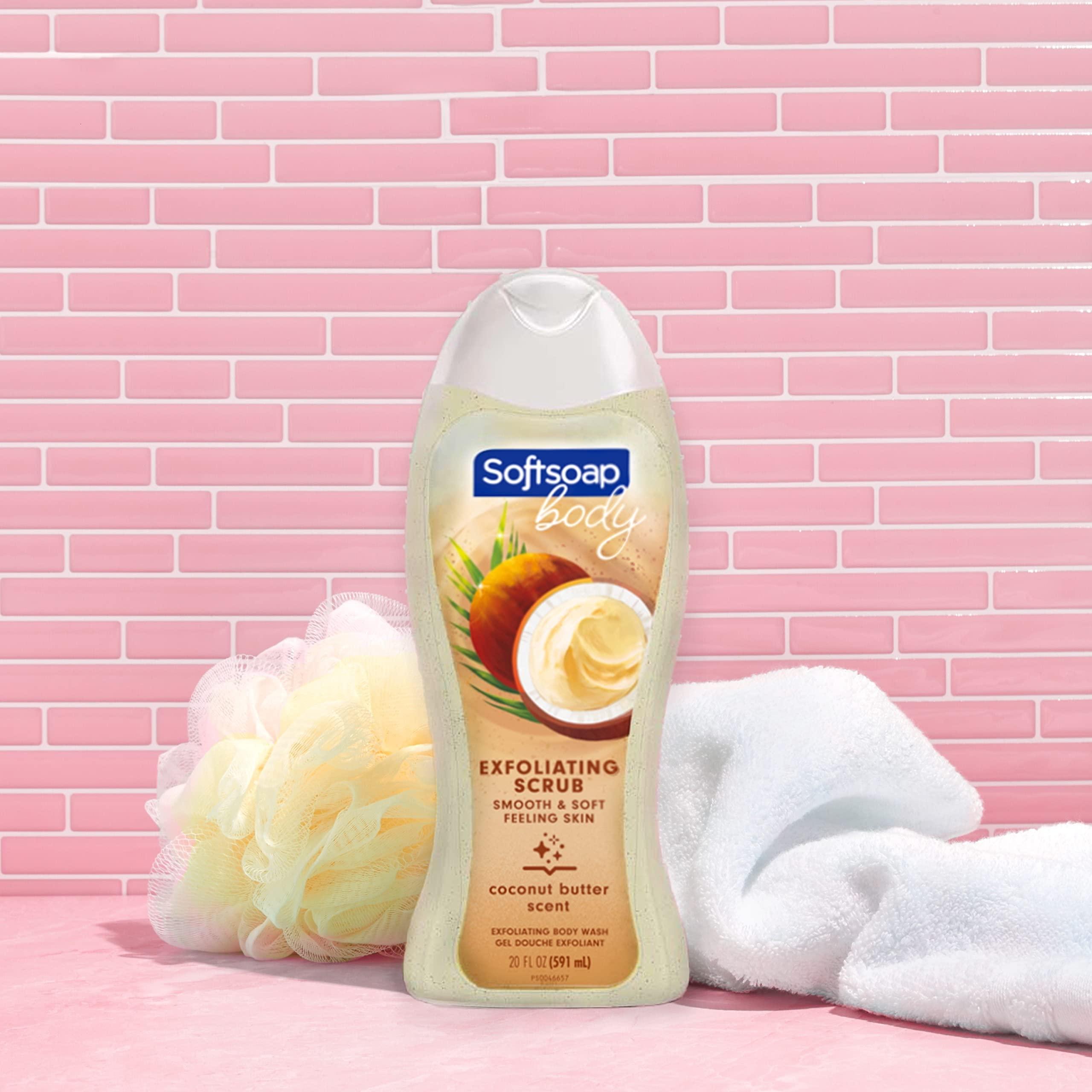Softsoap Softsoap Body Wash Exfoliating Scrub, Coconut Butter Scent, 20 oz Bottle