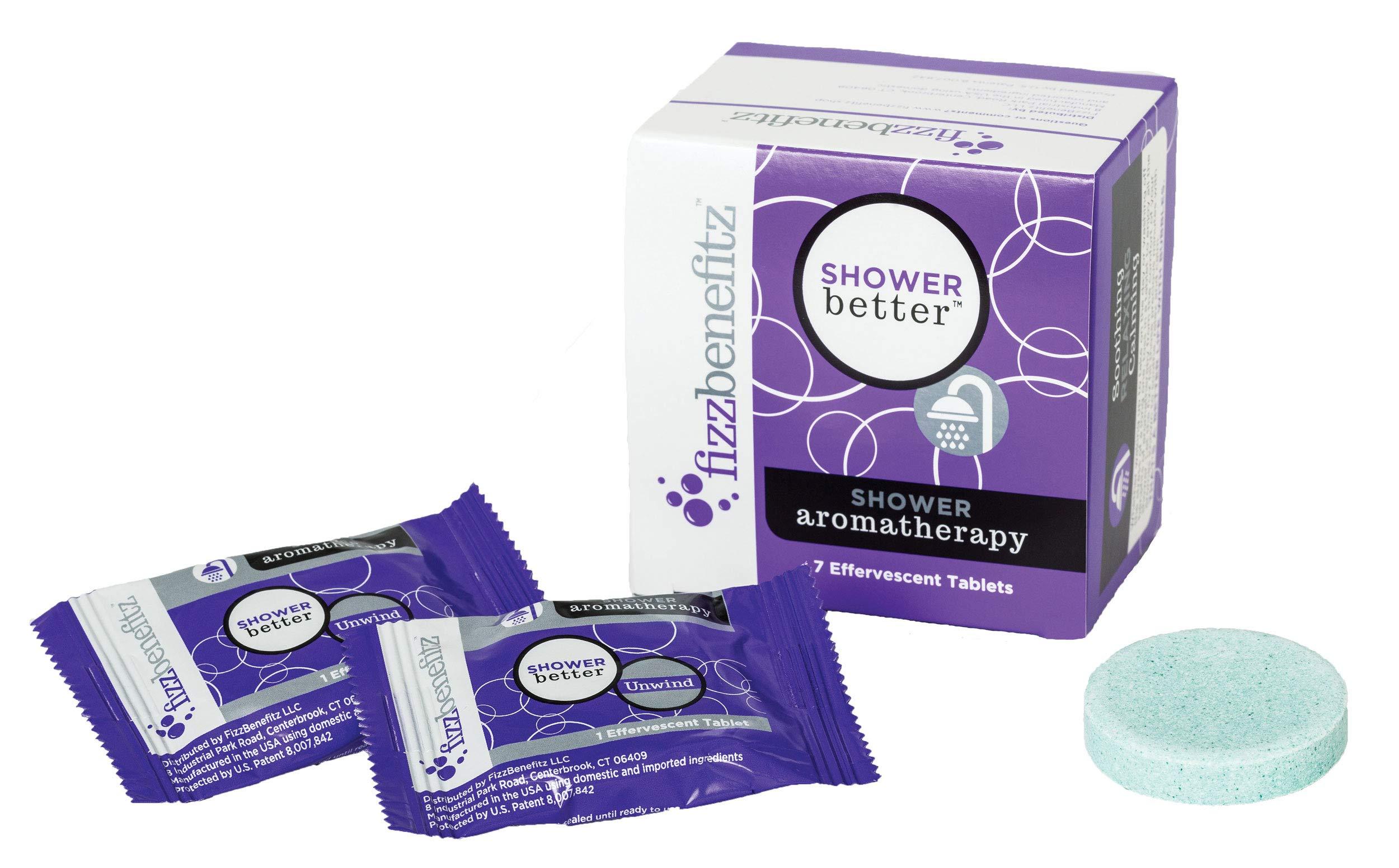 FizzBenefitz Fizzbenefitz Aromatherapy Shower Bombs - Unwinding Steamer Tablets Release Scents in Warm Water - Bath Bomb for The Shower Creates a Soothing Vapor - Vaporizing Soothers