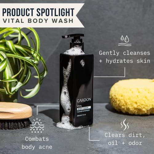 Cardon Cardon Acne Clearing Men's Body Wash, Korean Skin Care, All Natural Green Tea Extract, Sea Buckthorn, & Cica Combat Breakouts, Prevent Body Odor to Deeply Cleanse w/o Stripping (1 PK)