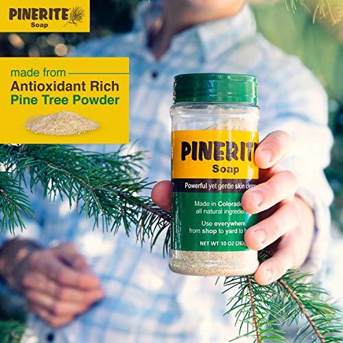 Pinerite, Inc. Pinerite, Natural Heavy Duty Hand Soap, Soft Pine Powder, Gentle on Skin and Eco-Friendly, 10 oz. Bottles, Pack of 2