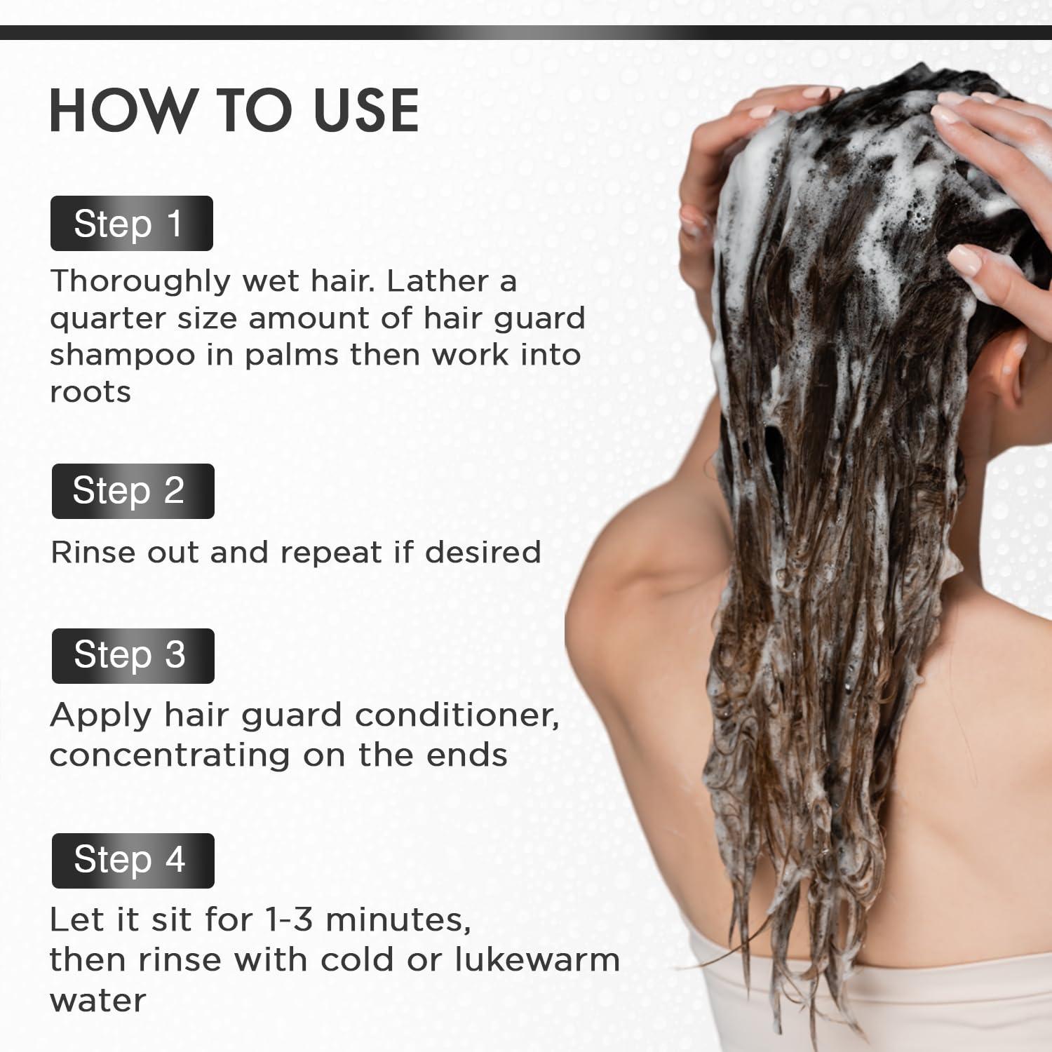 MOEHAIR MOEHAIR Duo Pack (Hair Guard Shampoo & Conditioner) | Stimulates Follicles | Prevents Thinning | Strengthens & Repairs Damaged Hair | Paraben & Sulfate Free (3.4 Fl. Oz)