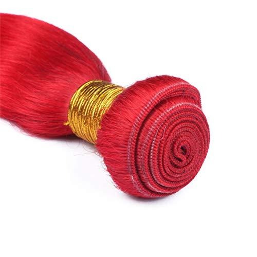 General Zara Hair Brazilian Red Hair 4 Bundles Deals Body Wave Bright Red Human Hair Extensions Cheap Red Wavy Virgin Hair Weave Wefts 400g/Lot Mixed Length (10 10 10 10 Inch)