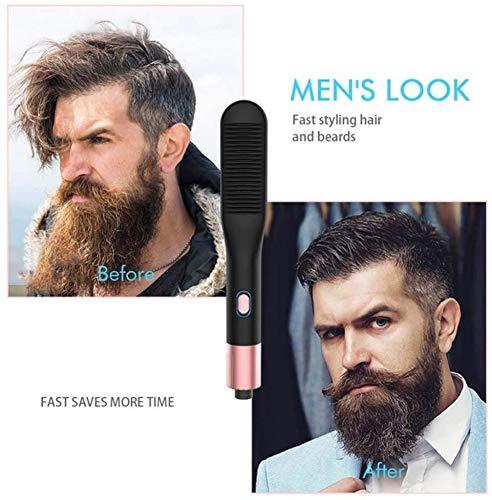 HUIXINLIANG HUIXINLIANG Beard Straightener for Men - Cutting Edge Ionic Beard Straightening Comb, Heated Hair Straightener for Men, Beard Comb and Heated Beard Brush,Dual Action Fine Comb