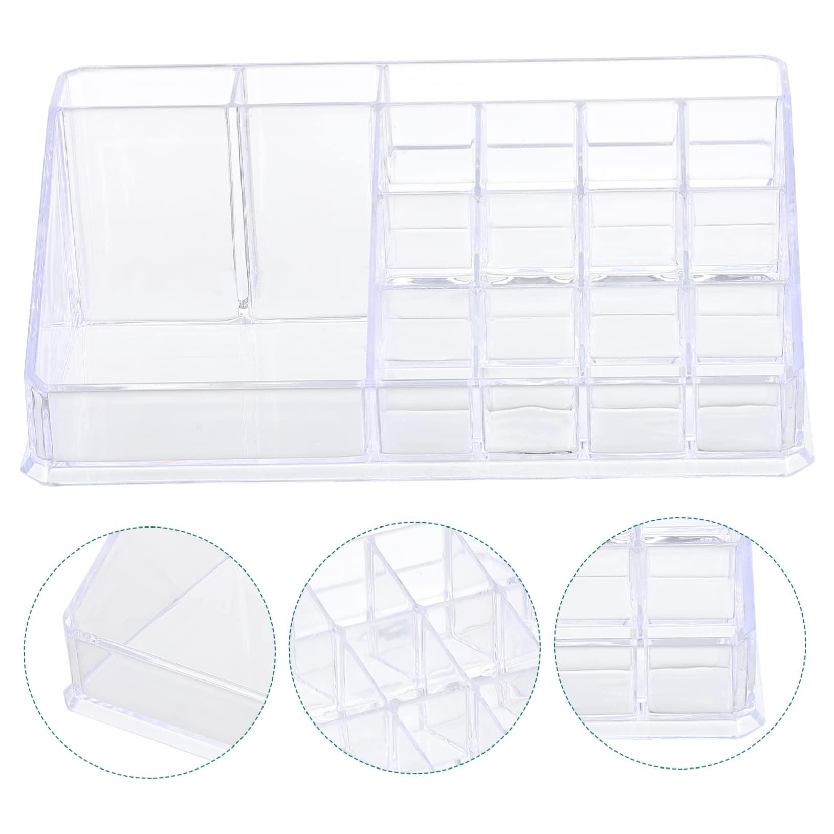 Mipcase Mipcase Box Lipstick Storage Box Makeup Organiser Storage Holder Cleaner Clear Makeup Organisers Compartments Cosmetic Display Cases Bins Makeup Brushes Skincare Lip Tint Palette Plastic