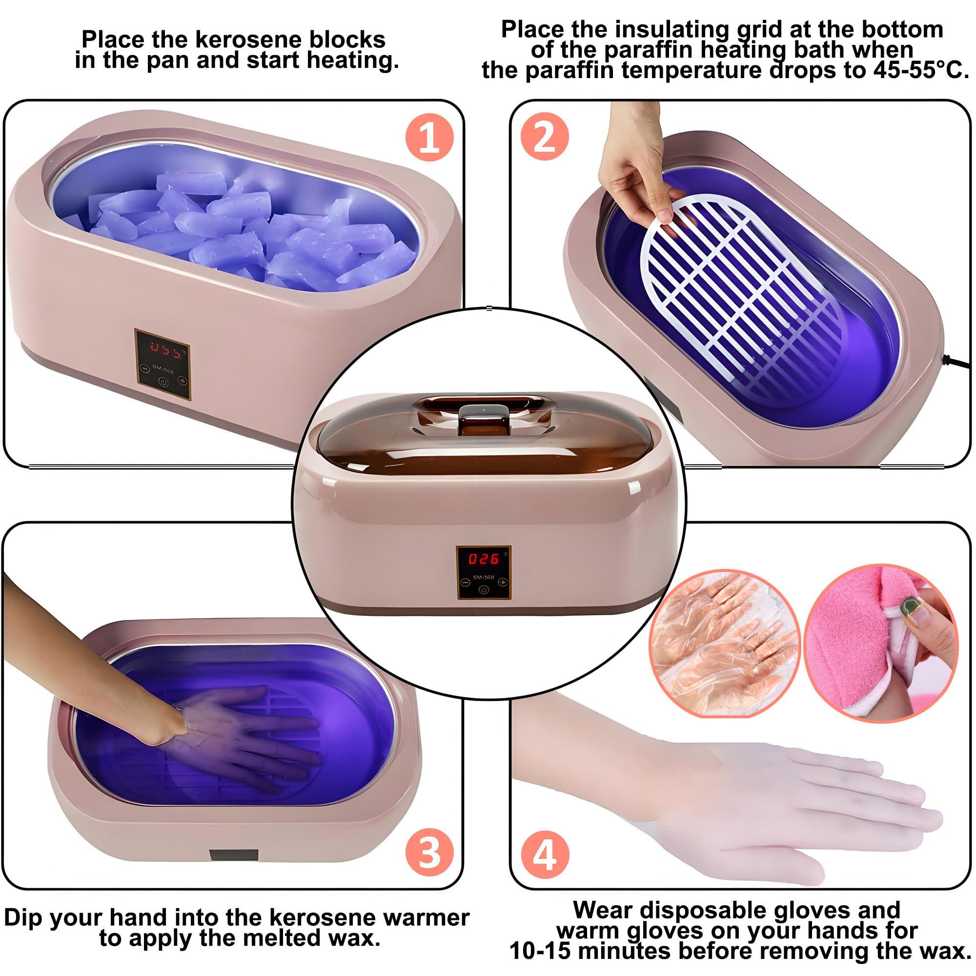 JOJOCOSMO JOJOCOSMO Hand And Foot Paraffin Wax Bath - Paraffin Wax Moisturising Kit To Smooth And Soften Any Dryness On Hands, Elbows, Feet, Help To Moisturise The Skin, Suitable For Hand Spa At Home/Salon