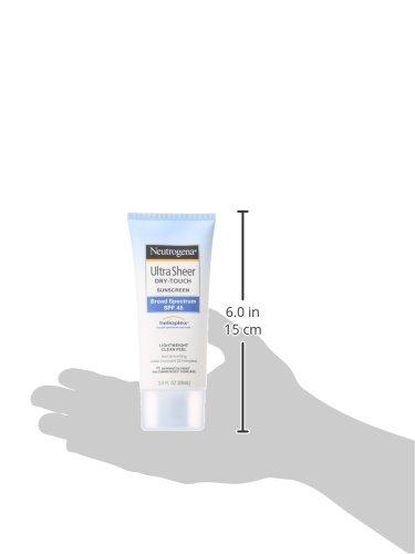 Neutrogena Neutrogena Ultra Sheer Dry-Touch Sunscreen Lotion, Broad Spectrum SPF 45 UVA/UVB Protection, Light, Water Resistant, Non-Comedogenic; Non-Greasy, Travel Size, 3 fl. oz