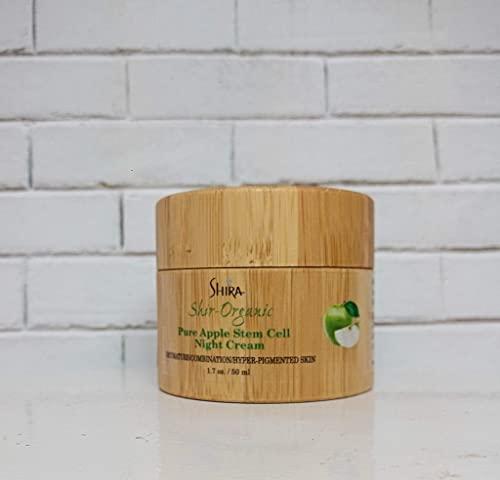 Shira Shir-Organic Pure Apple Stem Cell Night Cream Lightweight Hyper pigmented, Combination & Mature Skin Powerful Natural Source Skin Brighteners. (15 ML)