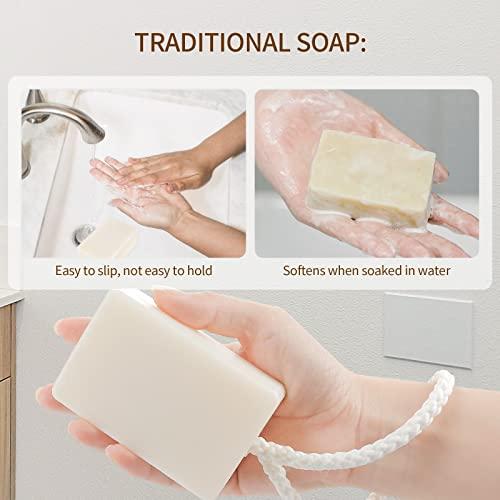 IeBilif IeBilif Bar Soap for Men, Soap On A Rope 4 Bar Pack Men's Soap, Body and Face Natural Bath Soap For Men 200g/7.05 Oz each