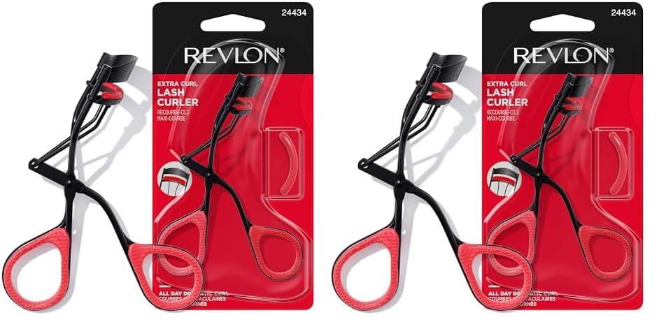 REVLON Revlon Extra Curl Lash Curler, Gives an All Day Dramatic Curl, with Finger Grips for a Non Slip Grip, Easy to Use, 1 Count (Pack of 2)