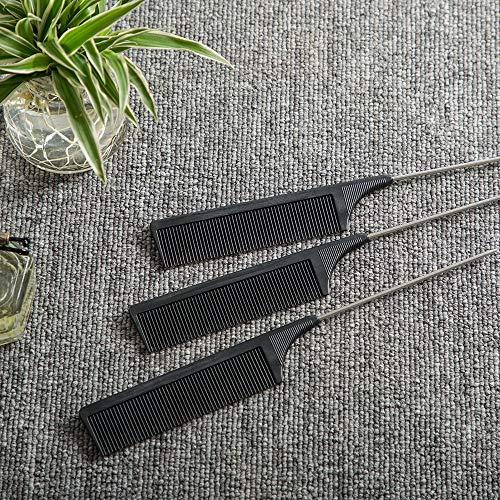 DanziX 15 Pack Plastic Alligator Hair Clips for Women and Girls,DanziX Professional Sectioning Clips with Wide Teeth Non Slip Grip and 3 Pack Black Tail Combs for Separating Hair Salon Care Styling Tools