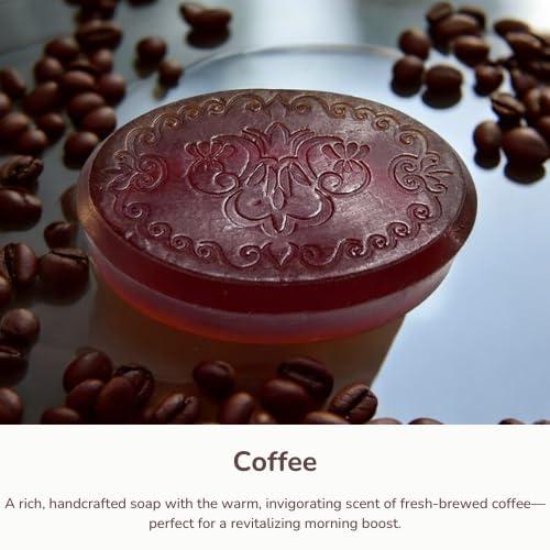 Fancy Bubbles Fancy Bubbles Artisanal Fruital Soap Line - Glycerin-based soaps Made in Brazil (Pack of 3, Coffee)