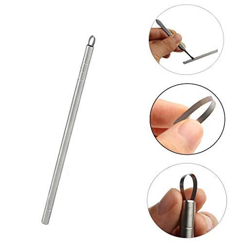 Beikalone Beikalone Hair Tattoo Razor Pen, Stainless Steel Hairstyle Design Trimmer, with Tweezers and 10 Pieces Blades, for Eyebrow Mustache Hair Styling Art