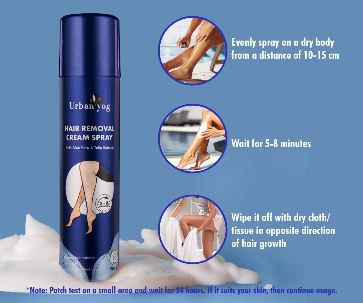 Sheltr Sheltr Hair Removal Cream Spray for Women - (200 ML) | Painless Body Hair Removal for womens Hands, Legs & Under Arms | Natural & Safe