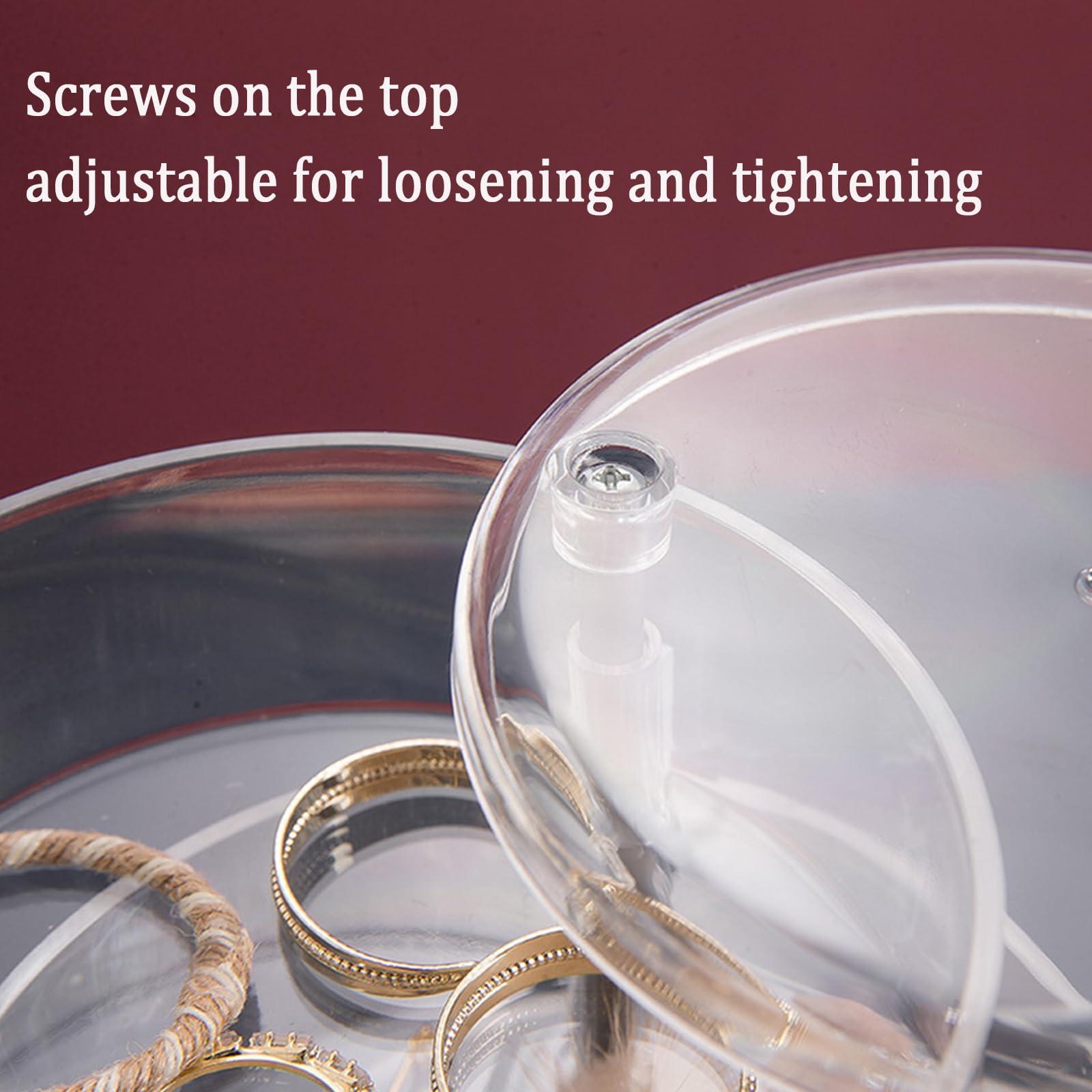 Dofover Dofover 2 Pack 360 Degree Rotating Makeup Organizer,Adjustable Multi-Function Cosmetic Storage Box,Large Capacity Bathroom Containers for Headband,Bows,Hair Tie, Cotton Swab Organization,Toy Blocks