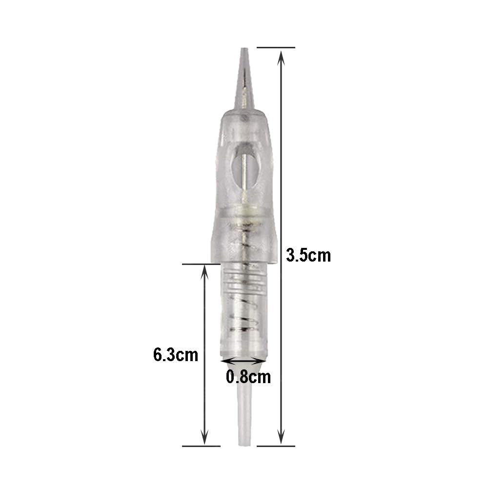 DuBeauty 50pcs/Pack Disposable Microblading Nano Needle Cartridges Permanent Makeup Tattoo Needles for Tattoo Machine for Ombre Powder Eyebrow Lip Beauty (0.18mm1P)