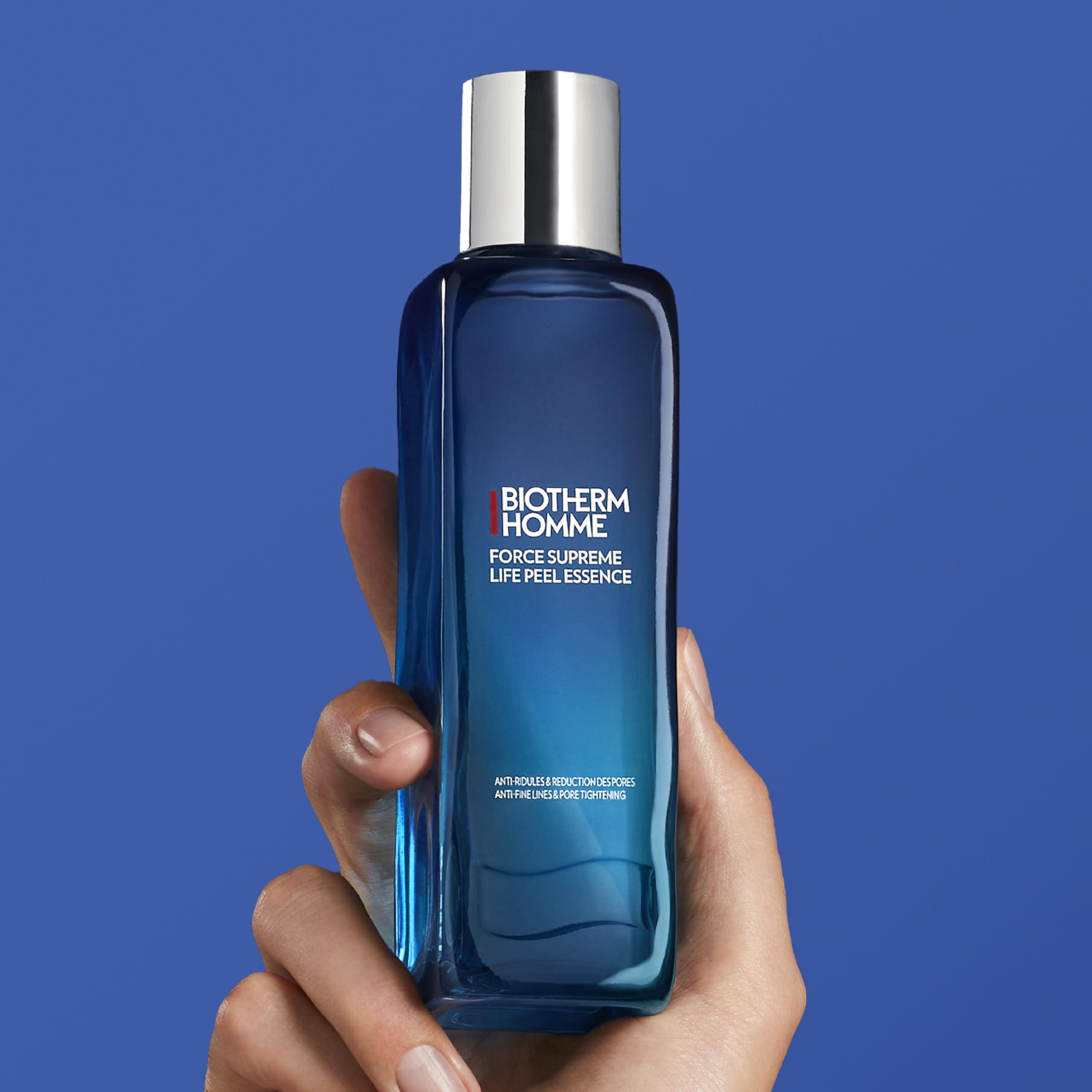 Biotherm Biotherm Homme Force Supreme Life Peel Essence, an Anti-Fine Lines & Pore Tightening Peeling for Men with Sensitive Skin, with Peeling Acids, Smoothes and Refines Skin Texture, 5 Fl. Oz