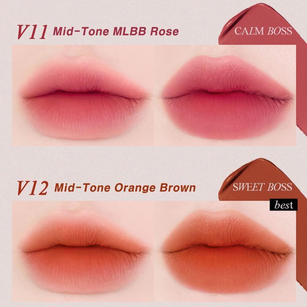 BBI@ BBIA BBIA Last Velvet Tint - Soft & Creamy Matte Finish Lip Stain, Blur Effect with Velvety Texture, Long-Lasting, High Pigment, Lightweight, Non-Drying, Vegan, Korean Lip Makeup (V15 EDGE BOSS)