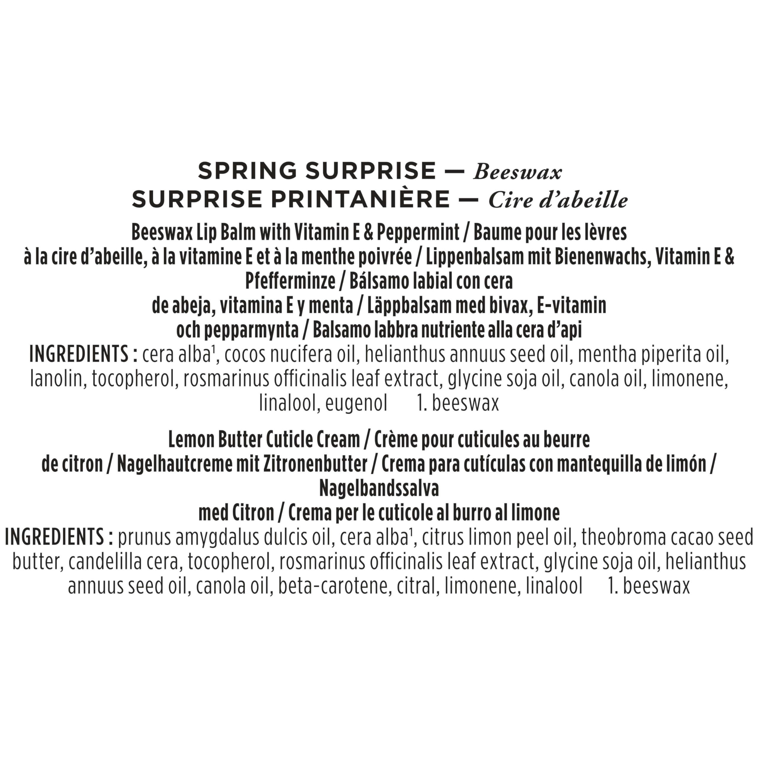 Burt's Bees Burt's Bees Gifts Ideas - Spring Surprise Set, Original Beeswax Lip Balm and Lemon Butter Cuticle Cream, Natural Origin Lip Moisturizer With Responsibly Sourced Beeswax, 2 Count