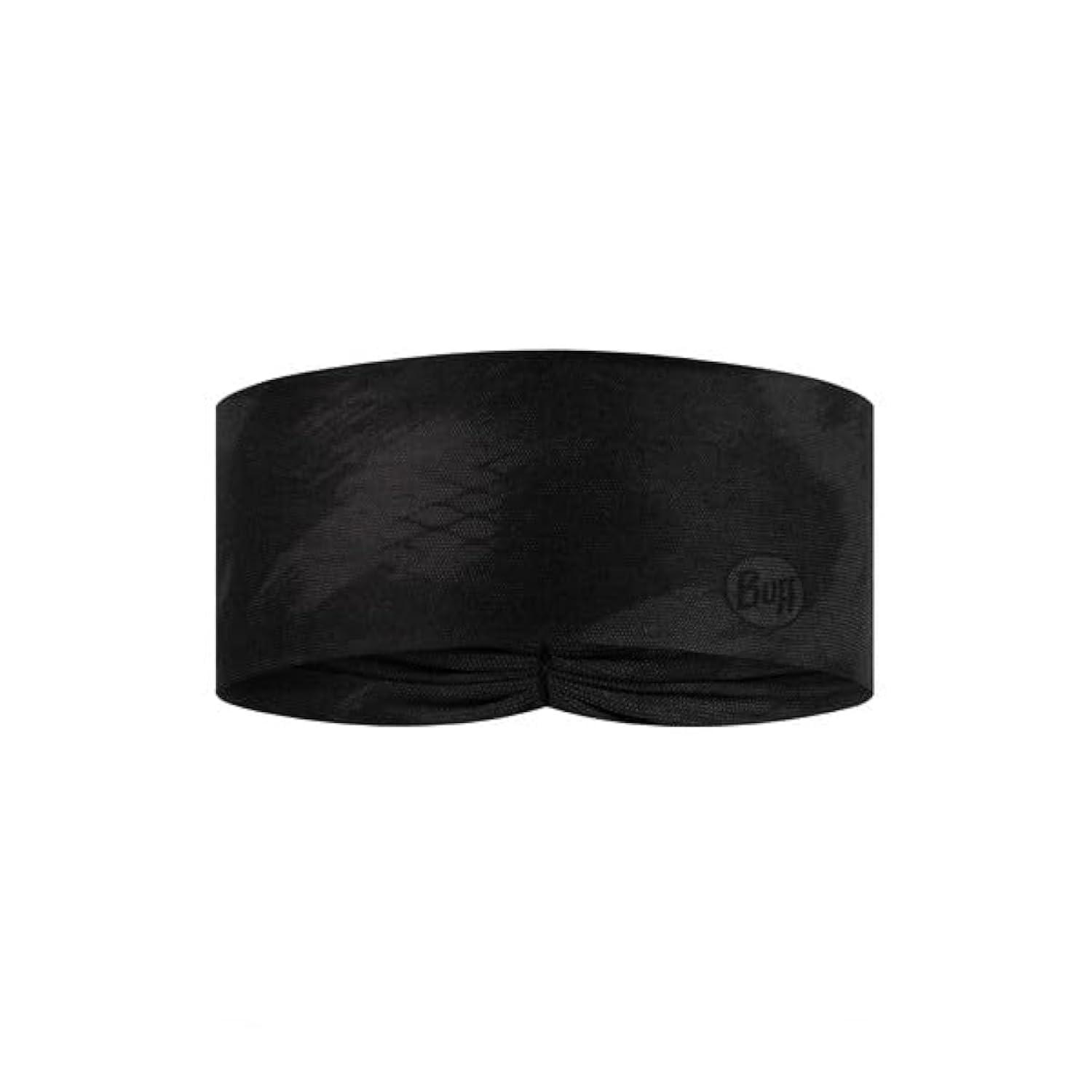 BUFF BUFF CoolNet UV Ellipse Headband, UPF 50 Sun Protection, Breathable, Cooling Hair Wrap, Versatile, Quick Dry Bandana, Disx Black, Adult Size